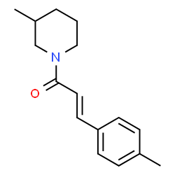 ChemSpider 2D Image | (2E)-3-(4-Methylphenyl)-1-(3-methyl-1-piperidinyl)-2-propen-1-one | C16H21NO