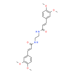ChemSpider 2D Image | (2E,2'E)-N,N'-1,2-Ethanediylbis[3-(3,4-dimethoxyphenyl)acrylamide] | C24H28N2O6