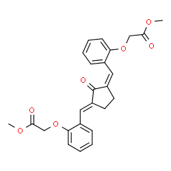 ChemSpider 2D Image | Methyl {2-[(E)-{(3Z)-3-[2-(2-methoxy-2-oxoethoxy)benzylidene]-2-oxocyclopentylidene}methyl]phenoxy}acetate | C25H24O7