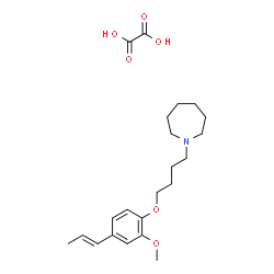 ChemSpider 2D Image | 1-(4-{2-Methoxy-4-[(1E)-1-propen-1-yl]phenoxy}butyl)azepane ethanedioate (1:1) | C22H33NO6