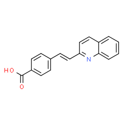 ChemSpider 2D Image | 4-[(E)-2-(2-Quinolinyl)vinyl]benzoic acid | C18H13NO2
