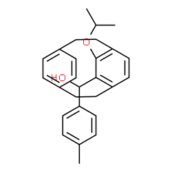 ChemSpider 2D Image | [6-Isopropoxytricyclo[8.2.2.2~4,7~]hexadeca-1(12),4,6,10,13,15-hexaen-5-yl](4-methylphenyl)methanol | C27H30O2