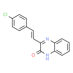 ChemSpider 2D Image | 3-[(E)-2-(4-Chlorophenyl)vinyl]-2(1H)-quinoxalinone | C16H11ClN2O