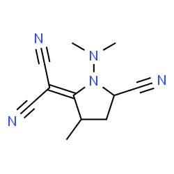 ChemSpider 2D Image | [5-Cyano-1-(dimethylamino)-3-methyl-2-pyrrolidinylidene]malononitrile | C11H13N5