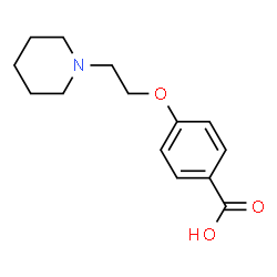 ChemSpider 2D Image | 4-[2-(1-Piperidinyl)ethoxy]benzoic acid | C14H19NO3