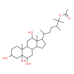 ChemSpider 2D Image | 3,5,6,12-Tetrahydroxyergostan-25-yl acetate | C30H52O6
