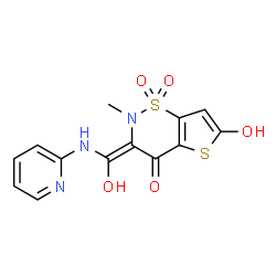 ChemSpider 2D Image | (3E)-6-Hydroxy-3-[hydroxy(2-pyridinylamino)methylene]-2-methyl-2,3-dihydro-4H-thieno[2,3-e][1,2]thiazin-4-one 1,1-dioxide | C13H11N3O5S2
