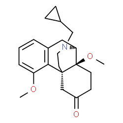 ChemSpider 2D Image | (9alpha)-17-(Cyclopropylmethyl)-4,14-dimethoxymorphinan-6-one | C22H29NO3