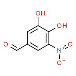 ChemSpider 2D Image | 3,4-Dihydroxy-5-nitrobenzaldehdye | C7H5NO5
