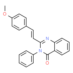ChemSpider 2D Image | 2-[2-(4-Methoxy-phenyl)-vinyl]-3-phenyl-3H-quinazolin-4-one | C23H18N2O2