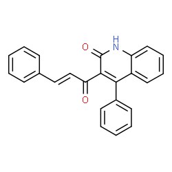 ChemSpider 2D Image | 4-Phenyl-3-[(2E)-3-phenyl-2-propenoyl]-2(1H)-quinolinone | C24H17NO2