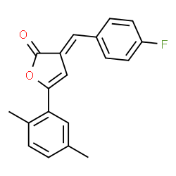 ChemSpider 2D Image | 5-(2,5-Dimethyl-phenyl)-3-(4-fluoro-benzylidene)-3H-furan-2-one | C19H15FO2