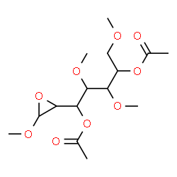 ChemSpider 2D Image | 1,4-Di-O-acetyl-1-C-(3-methoxy-2-oxiranyl)-2,3,5-tri-O-methylpentitol | C15H26O9