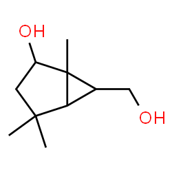 ChemSpider 2D Image | 6-(Hydroxymethyl)-1,4,4-trimethylbicyclo[3.1.0]hexan-2-ol | C10H18O2