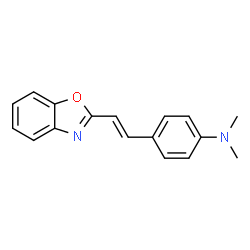 ChemSpider 2D Image | [4-(2-Benzooxazol-2-yl-vinyl)-phenyl]-dimethyl-amine | C17H16N2O
