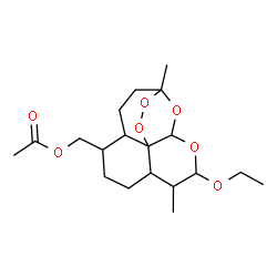 ChemSpider 2D Image | (10-Ethoxy-1,9-dimethyl-11,14,15,16-tetraoxatetracyclo[10.3.1.0~4,13~.0~8,13~]hexadec-5-yl)methyl acetate | C19H30O7
