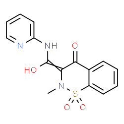 ChemSpider 2D Image | 3-[Hydroxy(2-pyridinylamino)methylene]-2-methyl-2,3-dihydro-4H-1,2-benzothiazin-4-one 1,1-dioxide | C15H13N3O4S