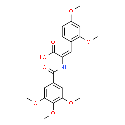 ChemSpider 2D Image | (2E)-3-(2,4-Dimethoxyphenyl)-2-[(3,4,5-trimethoxybenzoyl)amino]acrylic acid | C21H23NO8