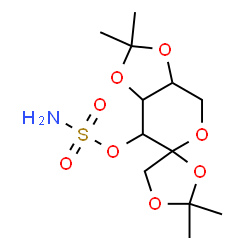 ChemSpider 2D Image | 2,2,2',2'-Tetramethyltetrahydrospiro[1,3-dioxolane-4,6'-[1,3]dioxolo[4,5-c]pyran]-7'-yl sulfamate | C12H21NO8S