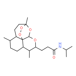 ChemSpider 2D Image | N-Isopropyl-3-(1,5,9-trimethyl-11,14,15,16-tetraoxatetracyclo[10.3.1.0~4,13~.0~8,13~]hexadec-10-yl)propanamide | C21H35NO5