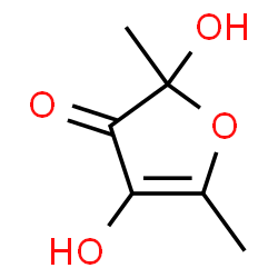 ChemSpider 2D Image | 2,4-Dihydroxy-2,5-dimethyl-3(2H)-furanone | C6H8O4