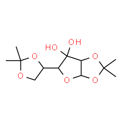 ChemSpider 2D Image | 5-(2,2-Dimethyl-1,3-dioxolan-4-yl)-2,2-dimethyldihydrofuro[2,3-d][1,3]dioxole-6,6(5H)-diol | C12H20O7