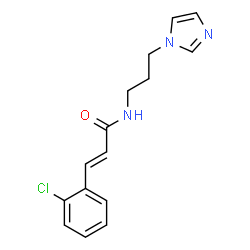 ChemSpider 2D Image | (2E)-3-(2-Chlorophenyl)-N-[3-(1H-imidazol-1-yl)propyl]acrylamide | C15H16ClN3O