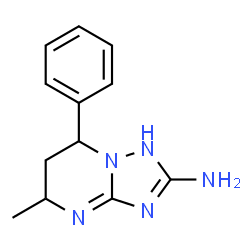 ChemSpider 2D Image | 5-methyl-7-phenyl-4H,5H,6H,7H-[1,2,4]triazolo[1,5-a]pyrimidin-2-amine | C12H15N5