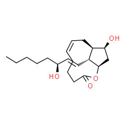 ChemSpider 2D Image | (9alpha,11alpha,13E,15S)-9,15-Dihydroxy-1,11-epoxyprosta-5,13-dien-1-one | C20H32O4