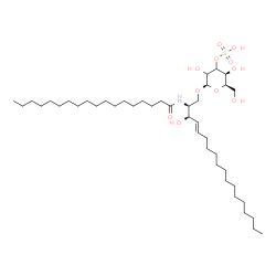 ChemSpider 2D Image | N-{(2S,3R,4E)-3-Hydroxy-1-[(3-O-sulfo-beta-D-threo-hexopyranosyl)oxy]-4-octadecen-2-yl}octadecanamide | C42H81NO11S