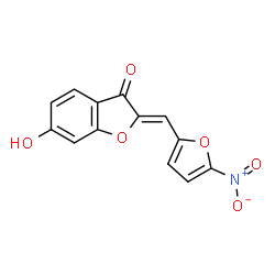 ChemSpider 2D Image | (2Z)-6-Hydroxy-2-[(5-nitro-2-furyl)methylene]-1-benzofuran-3(2H)-one | C13H7NO6