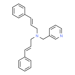ChemSpider 2D Image | (2E)-3-Phenyl-N-[(2E)-3-phenyl-2-propen-1-yl]-N-(3-pyridinylmethyl)-2-propen-1-amine | C24H24N2