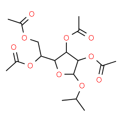ChemSpider 2D Image | Isopropyl 2,3,5,6-tetra-O-acetylhexofuranoside  | C17H26O10