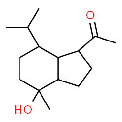 ChemSpider 2D Image | 7-Acetyl-2-hydroxy-2-methyl-5-isopropylbicyclo[4.3.0]nonane | C15H26O2