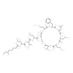 ChemSpider 2D Image | N-[4-Amino-1-({1-[(4-amino-1-oxo-1-{[6,9,18-tris(2-aminoethyl)-15-benzyl-3-(1-hydroxyethyl)-12-isobutyl-2,5,8,11,14,17,20-heptaoxo-1,4,7,10,13,16,19-heptaazacyclotricosan-21-yl]amino}-2-butanyl)amino]
-3-hydroxy-1-oxo-2-butanyl}amino)-1-oxo-2-butanyl]-6-methyloctanamide | C56H98N16O13