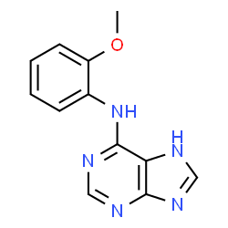 ChemSpider 2D Image | N-(2-Methoxyphenyl)-7H-purin-6-amine | C12H11N5O