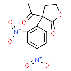 ChemSpider 2D Image | 3-Acetyl-perhydro-3-(2,4-dinitrophenyl)-2-oxofuran | C12H10N2O7