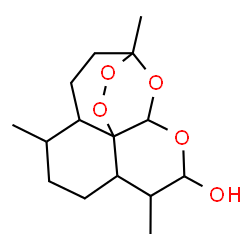 ChemSpider 2D Image | 1,5,9-Trimethyl-11,14,15,16-tetraoxatetracyclo[10.3.1.0~4,13~.0~8,13~]hexadecan-10-ol | C15H24O5