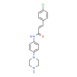 ChemSpider 2D Image | (2E)-3-(4-Chlorophenyl)-N-[4-(4-methyl-1-piperazinyl)phenyl]acrylamide | C20H22ClN3O