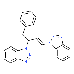ChemSpider 2D Image | 1,1'-[(1E)-4-Phenyl-1-butene-1,3-diyl]bis(1H-benzotriazole) | C22H18N6