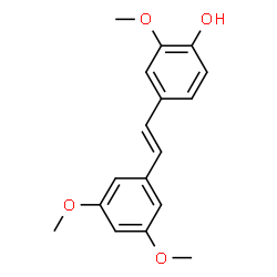 ChemSpider 2D Image | (E) -4'-hydroxy-3,5,3'-Trimethoxystilbene | C17H18O4