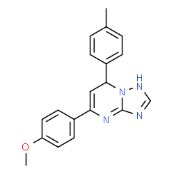 ChemSpider 2D Image | 5-(4-Methoxyphenyl)-7-(4-methylphenyl)-1,7-dihydro[1,2,4]triazolo[1,5-a]pyrimidine | C19H18N4O