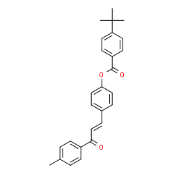 ChemSpider 2D Image | 4-[(1E)-3-(4-Methylphenyl)-3-oxoprop-1-en-1-yl]phenyl 4-tert-butylbenzoate | C27H26O3