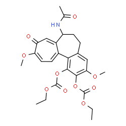 ChemSpider 2D Image | 7-Acetamido-3,10-dimethoxy-9-oxo-5,6,7,9-tetrahydrobenzo[a]heptalene-1,2-diyl diethyl biscarbonate | C26H29NO10