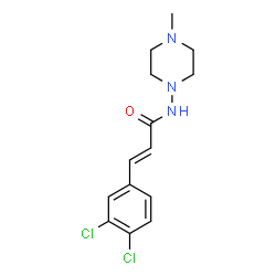 ChemSpider 2D Image | (2E)-3-(3,4-Dichlorophenyl)-N-(4-methyl-1-piperazinyl)acrylamide | C14H17Cl2N3O
