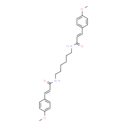 ChemSpider 2D Image | (2E,2'E)-N,N'-1,6-Hexanediylbis[3-(4-methoxyphenyl)acrylamide] | C26H32N2O4