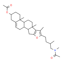 ChemSpider 2D Image | 26-[Acetyl(methyl)amino]furosta-5,16,20(22)-trien-3-yl acetate  | C32H47NO4