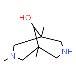 ChemSpider 2D Image | 1,3,5-Trimethyl-3,7-diazabicyclo[3.3.1]nonan-9-ol | C10H20N2O