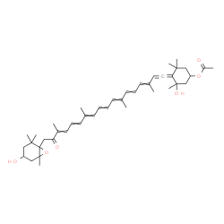 ChemSpider 2D Image | 3,5'-Dihydroxy-8-oxo-6',7'-didehydro-5,5',6,6',7,8-hexahydro-5,6-epoxy-beta,beta-caroten-3'-yl acetate | C42H58O6