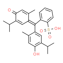 ChemSpider 2D Image | 2-[(Z)-(4-Hydroxy-5-isopropyl-2-methylphenyl)(5-isopropyl-2-methyl-4-oxo-2,5-cyclohexadien-1-ylidene)methyl]benzenesulfonic acid | C27H30O5S